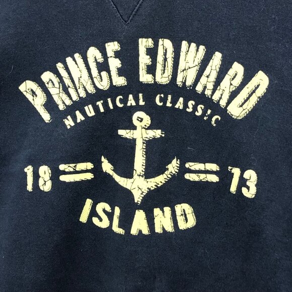 Coastal Culture Sweatshirt Mens XL Navy Prince Edward Island Anchor Graphic - Picture 6 of 6